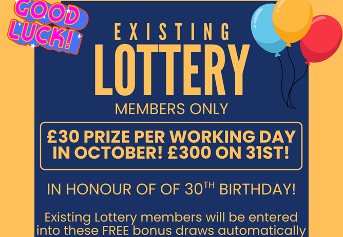 30th Birthday BONUS Lottery Winners!!!
